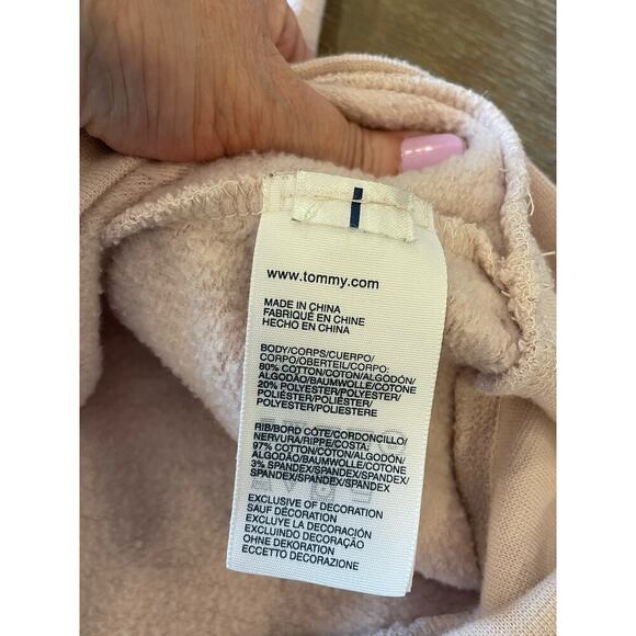 TOMMY HILFIGER Light Pink Cowl Neck Pullover Shirt Top L - Picture 8 of 10